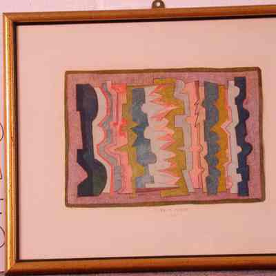 Pastel Zigzags on Lilac Background