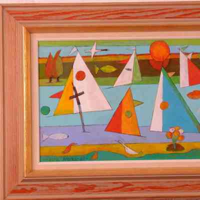 Five Sailboats