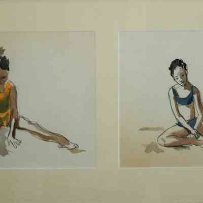 Two Figures Study Sketches
