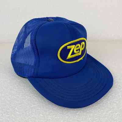 [Cap] Zep, Embroidered Patch, Padded Crown Blue, Mesh Body Blue