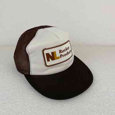 [Cap] Rucker Products, Padded Crown White, Mesh Body Brown