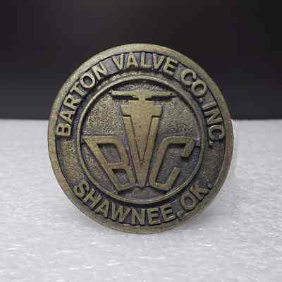 [Belt Buckle] Barton Valve Co. Inc., Antique-Bronze