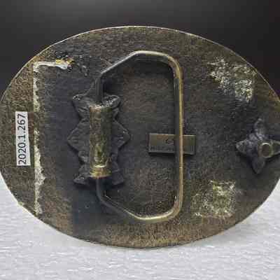 [Belt Buckle] Carey Welding, Antique-Bronze - Back: View of the back.