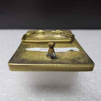 [Belt Buckle] Bar C Trucking Ltd., Brass White Red - Hook: Close-up view of the hook.