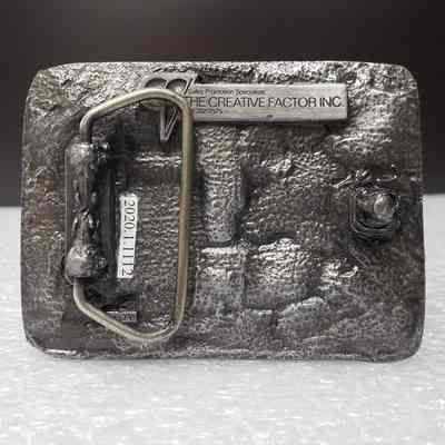 [Belt Buckle] Snap-On, Antique-Silver - Back: View of back