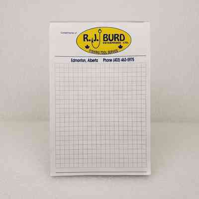 [Notepad] R.J. Burd Enterprises Ltd., Grid, Large, White Blue Yellow