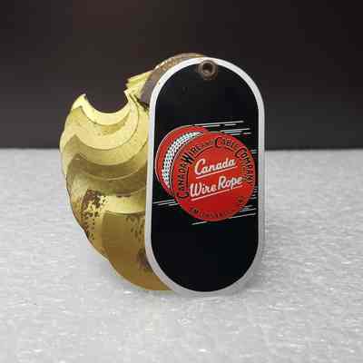 [Gauge] Canada Wire and Cable Company, Wire Rope and Sheave, Metal, Black Red Brass Silver