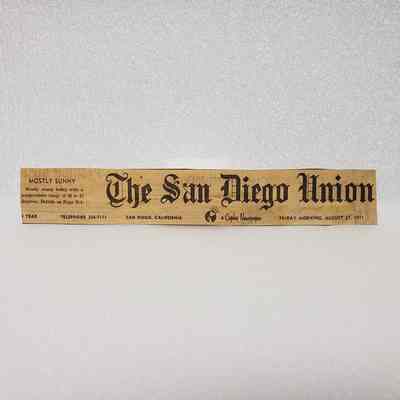 [Clipping] The San Diego Union, Friday Monday, 27 August, 1971