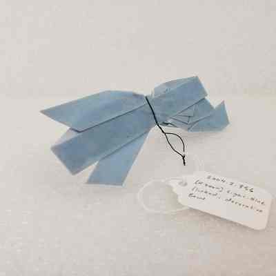 [Ribbon] Bow, Flocked, Pale-Blue, c.1972