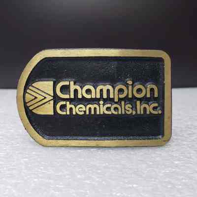 [Belt Buckle] Champion Chemicals Inc., Brass Black