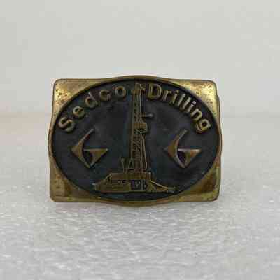 [Belt Buckle] Sedco Drilling, Antique-Bronze Black
