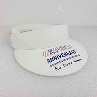[Visor] Esso Chemical Redwater, 20th Anniversary, Plastic White Blue Red