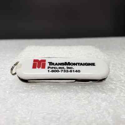 [Pocket Knife] TransMontaigne Pipeline Inc., White Red - Front: View of front