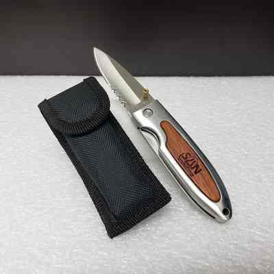 [Pocket Knife] Sun Drilling Products Corp., With Case, Metal Silver, Wood