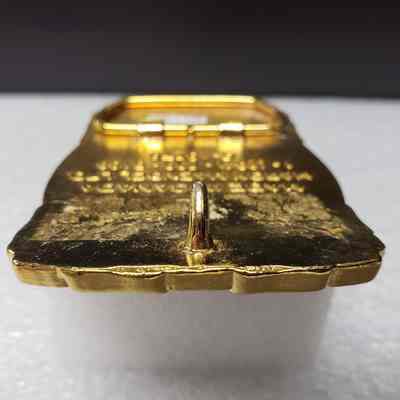 [Belt Buckle] Cage Transport Ltd., Gold Black - Hook: Close-up view of the hook.