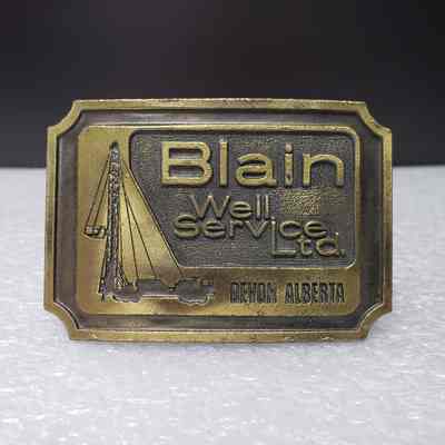 [Belt Buckle] Blain Well Service Ltd., Antique-Bronze