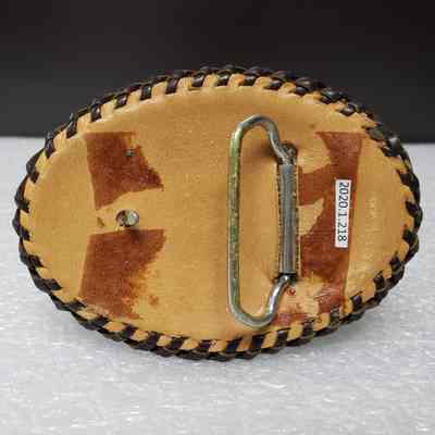 [Belt Buckle] BMW M, Leather Blue Red - Back: View of the back.
