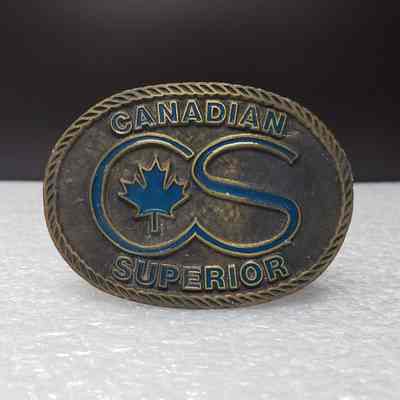 [Belt Buckle] Canadian Superior, Antique-Bronze Blue