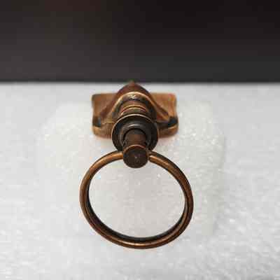 [Keychain] JWW TOPCO, Dual-Ended, Orange Green Copper - Angled Base: Angled view from base