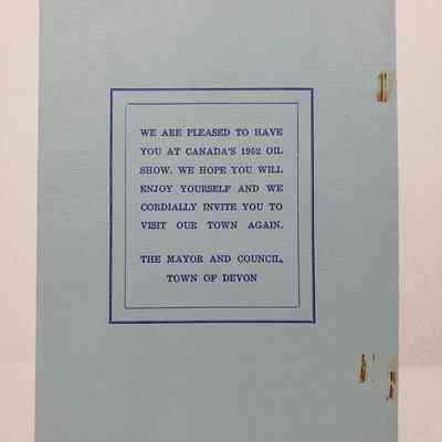 View of Programme, Back Cover