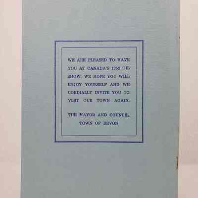 View of Programme, Back Cover