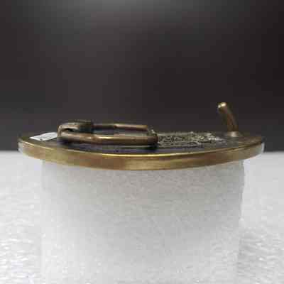 [Belt Buckle] Ashland Petroleum, Safety Award, Bronze - Side: View from side.