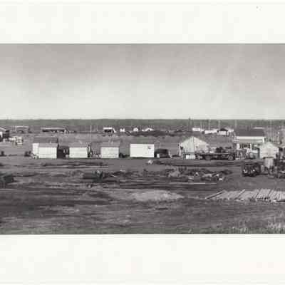 [Photo] Devon Townsite, Under Construction, Large, BW, October, 1948