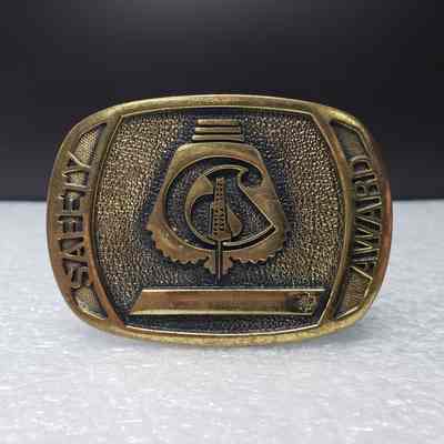 [Belt Buckle] Challenger Drilling, Safety Award, 1981, Antique-Bronze