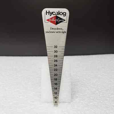 [Wedge Ruler] Hycalog, Red - Side A: View of Side A