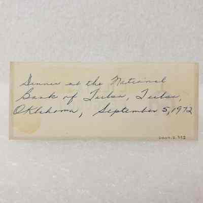 View of Place Card, Reverse