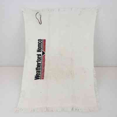 [Golf Towel] Weatherford Homco, Terry Cloth White, Black Red Print