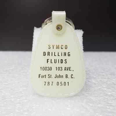 [Keychain] Symco Drilling Fluids, Translucent-Cream Plastic, Gold