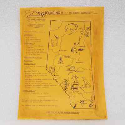 [Poster] Region VII Meeting "An Alberta Adventure", Association of Desk and Derrick Clubs, Yellow Printout, 26-28 May, 1972