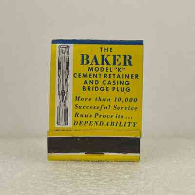 [Matchbook] Baker Oil Tools In., 20-Strike, Yellow Blue