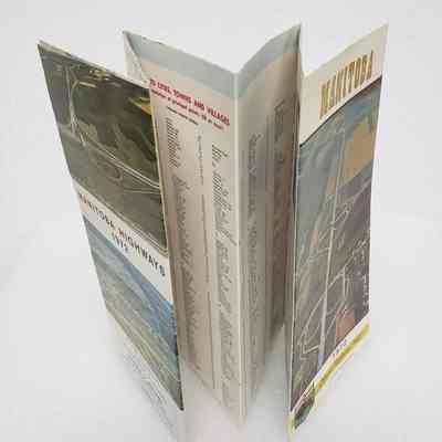 Angled View of Map, Partially Opened