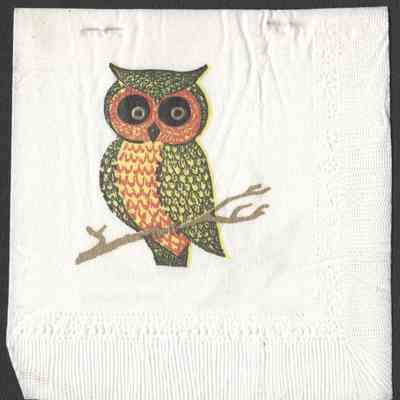 Scan of Napkin, Front Folded
