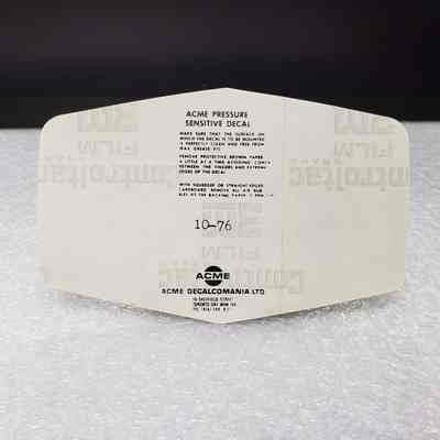 [Sticker] Hexagonal Texaco Logo, 80x126mm - Back: View of back