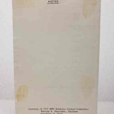 View of Programme, Back Cover