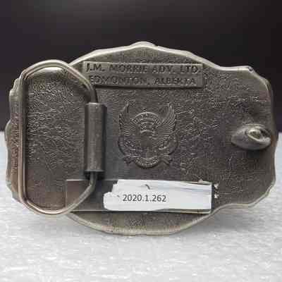 [Belt Buckle] CANTEX Drilling Rig 10, Blowout '81, Antique-Silver - Back: View of the back.