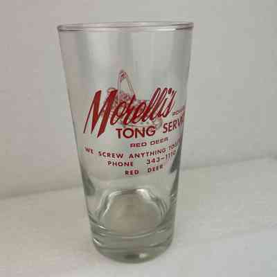 [Drinking Glass] Morelli's Power Tong Service, Red Deer, Glass, Red