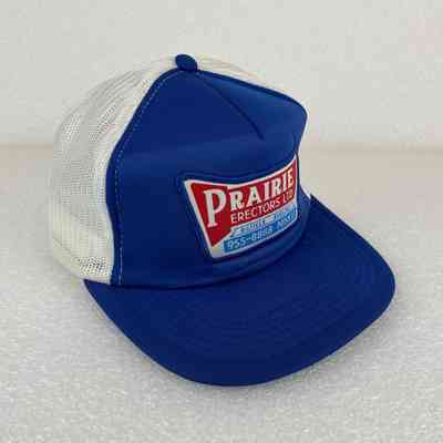 [Cap] Prairie Erectors Ltd, Oilfield Hauling, Nisku, Padded Crown Blue, Mesh Body White