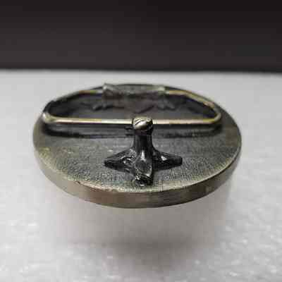 [Belt Buckle] Central Oilfield Service Ltd., Antique-Silver - Hook: Close-up view of the hook.