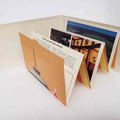 Angled View of Pamphlet, Partially Unfolded