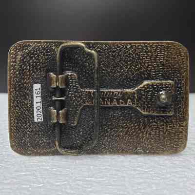 [Belt Buckle] Baker Oil Treating, Wood Antique-Bronze - Back: View of back.