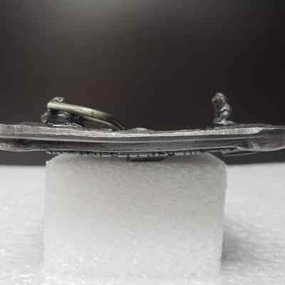 [Belt Buckle] Snap-On, Antique-Silver - Side: View from the side, bottom
