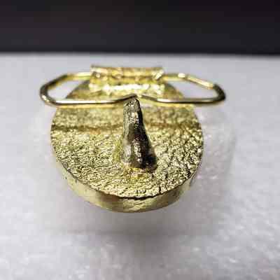 [Belt Buckle] Carmack's Construction, Brass - Hook: Close-up view of the hook.