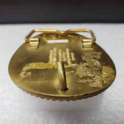 [Belt Buckle] CAT Diesel Power, 1982, Brass Black - Hook: Close-up view of the hook.