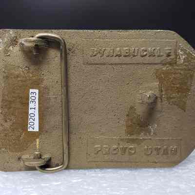 [Belt Buckle] Champion Chemicals Inc., Brass Black - Back: View of the back.