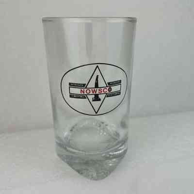 [Drinking Glass] NOWSCO, Clear Glass, Black Red