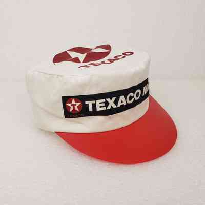 [Cap] Texaco Mile, Plastic Red Brim, Fabric White Red Black